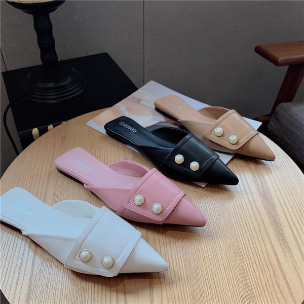 string bead pointed toe slippers casual flat shoes female mules for women 2021 low slides luxury cover rome basic hoof heels, Black
string bead pointed toe slippers casual flat shoes female mules for women 2021 low slides luxury cover rome basic hoof heels, Black