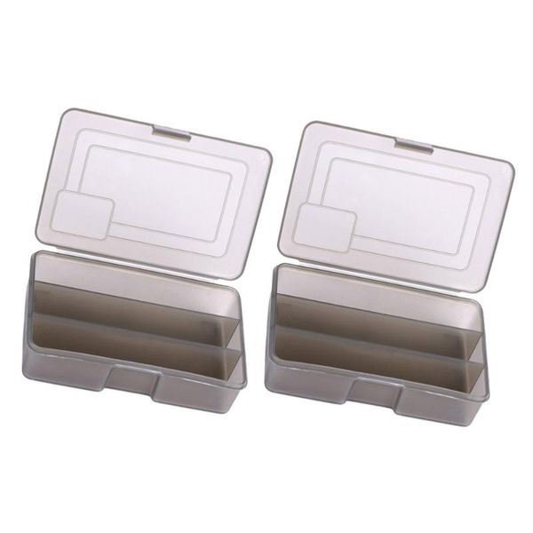 fishing accessories 2pcs portable tool boxes 3 grid transparent gear storage holder container
fishing accessories 2pcs portable tool boxes 3 grid transparent gear storage holder container