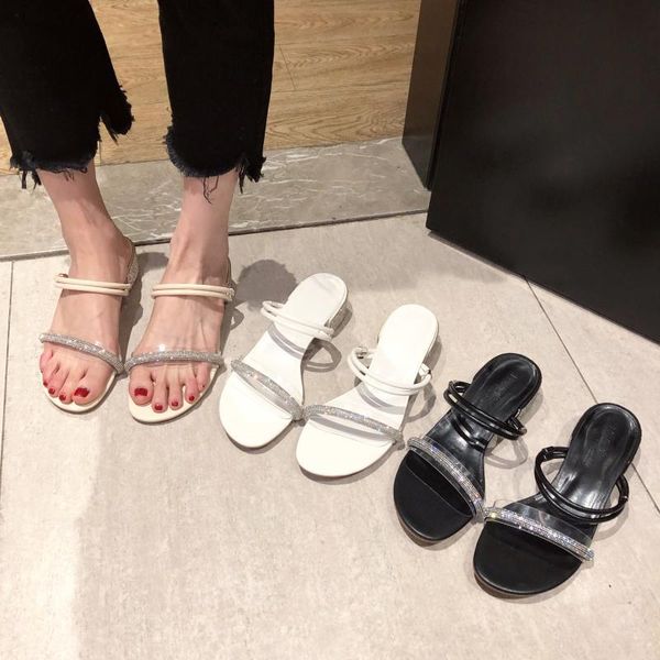 thick-heeled sandals 2021 summer slippers, outer wear fashionable rhinestone fairy and slippers, Black
thick-heeled sandals 2021 summer slippers, outer wear fashionable rhinestone fairy and slippers, Black