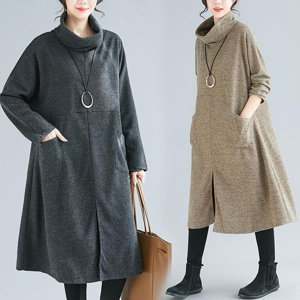 casual dresses big size 4xl autumn winter women fashion elegant turtleneck ladies female plus large long solid color basic t shirt dres, Black;gray
casual dresses big size 4xl autumn winter women fashion elegant turtleneck ladies female plus large long solid color basic t shirt dres, Black;gray