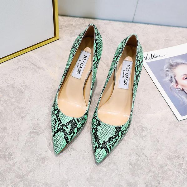 dress shoes 2021 spring stitching snake pattern women shallow female high heels pointed nightclub single woman, Black
dress shoes 2021 spring stitching snake pattern women shallow female high heels pointed nightclub single woman, Black