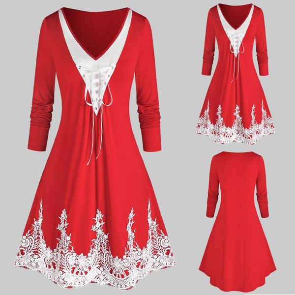 casual dresses fashion women bandage camis christmas applique party v-neck long sleeve dress autumn camiseta manga larga mujer e1, Black;gray
casual dresses fashion women bandage camis christmas applique party v-neck long sleeve dress autumn camiseta manga larga mujer e1, Black;gray