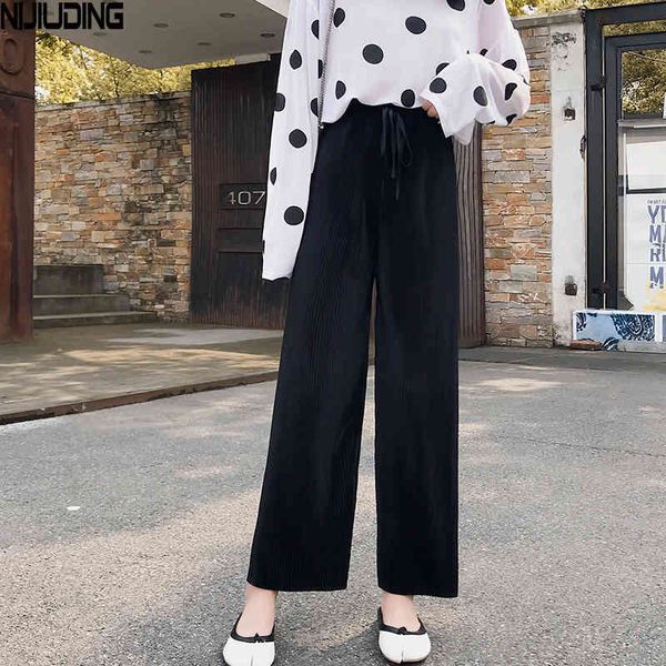 women's wide leg pants summer female solid elastic waist loose meryl pleated pant casual boho chiffon trousers 210514, Black;white
women's wide leg pants summer female solid elastic waist loose meryl pleated pant casual boho chiffon trousers 210514, Black;white