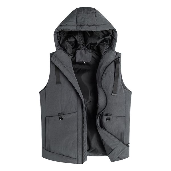 2021 new youth trend leisure sports down vest korean winter hooded men's warm lightweight feather waistcoat sleeveless jacket, Black
2021 new youth trend leisure sports down vest korean winter hooded men's warm lightweight feather waistcoat sleeveless jacket, Black