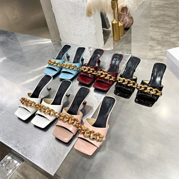 plus size 35-42 women's shoes metal decoration design sandals genuine leather ladies fashion spike heels slippers, Black
plus size 35-42 women's shoes metal decoration design sandals genuine leather ladies fashion spike heels slippers, Black