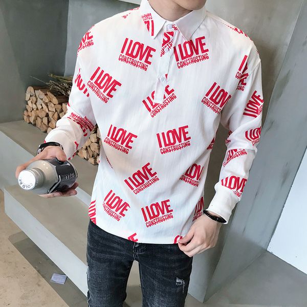 men's casual shirts venda quente da moda primavera novo manga longa camisas casuais dos homens simples carta imprimir solto pullovers c, White;black
men's casual shirts venda quente da moda primavera novo manga longa camisas casuais dos homens simples carta imprimir solto pullovers c, White;black