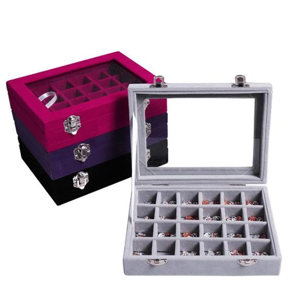 eyebrow tools & stencils jewelry box earring storage organizer diamond velvet 24 grid tray with lid transparent for diy craft gray
eyebrow tools & stencils jewelry box earring storage organizer diamond velvet 24 grid tray with lid transparent for diy craft gray