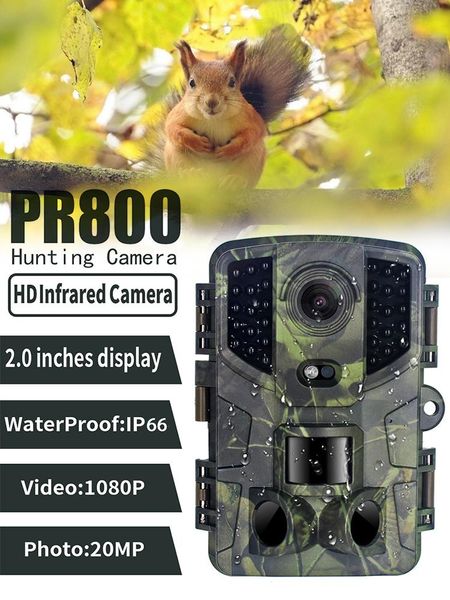 hunting cameras pr800 trail camera 1080p hd ip66 waterproof 32 infrared light for outdoor wildlife watching deer scouting
hunting cameras pr800 trail camera 1080p hd ip66 waterproof 32 infrared light for outdoor wildlife watching deer scouting