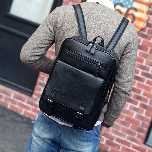 backpack fashion men's waterproof pu leather travel bag male large capacity korean style teen laptop
backpack fashion men's waterproof pu leather travel bag male large capacity korean style teen laptop