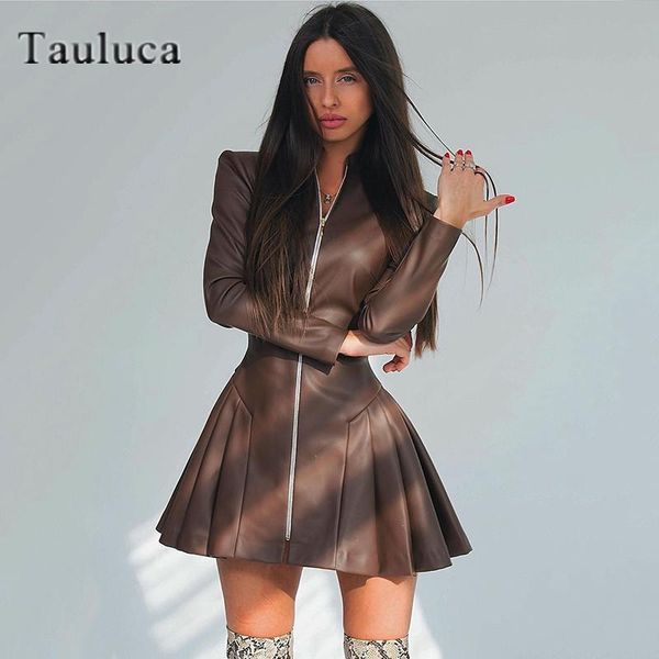 casual dresses fashion faux pu leather women long sleeve slim fit mini pleated dress autumn fall winter party, Black;gray
casual dresses fashion faux pu leather women long sleeve slim fit mini pleated dress autumn fall winter party, Black;gray