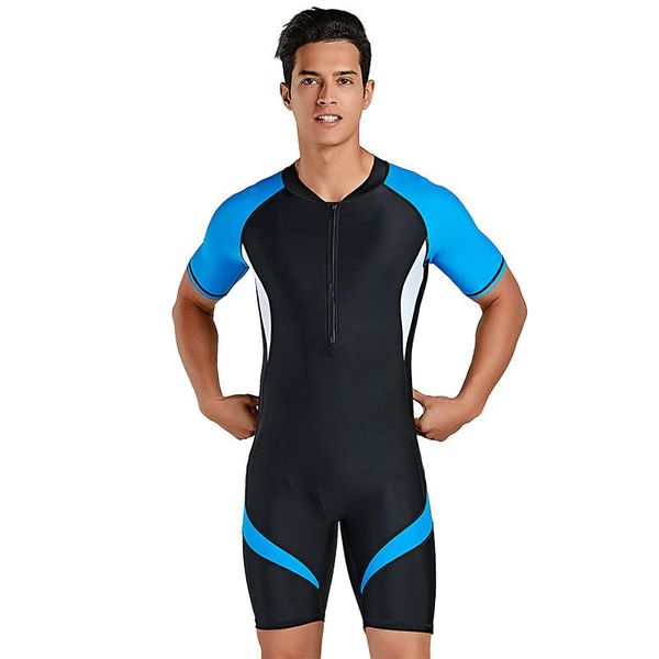 men's european and american diving suit short-sleeved snorkeling quick-drying thin conservative male swimsuit one-piece suits
men's european and american diving suit short-sleeved snorkeling quick-drying thin conservative male swimsuit one-piece suits