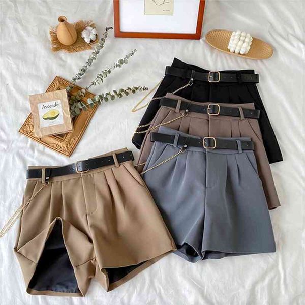 chain suit korea summer womens short all match sashes wide leg office lady high waist a line straight casual, White;black
chain suit korea summer womens short all match sashes wide leg office lady high waist a line straight casual, White;black