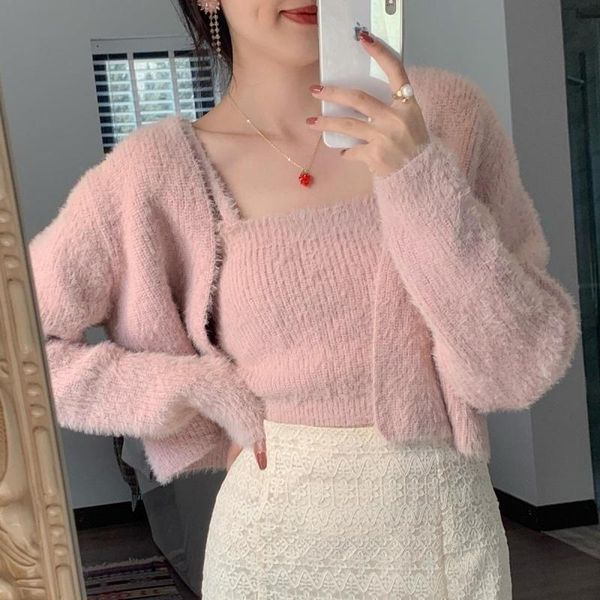 women's knits & tees 2021 winter and autumn cashmere urban casual korean-style wear v-neck slim-fit two-pieces knitted sweater cardigan, White
women's knits & tees 2021 winter and autumn cashmere urban casual korean-style wear v-neck slim-fit two-pieces knitted sweater cardigan, White