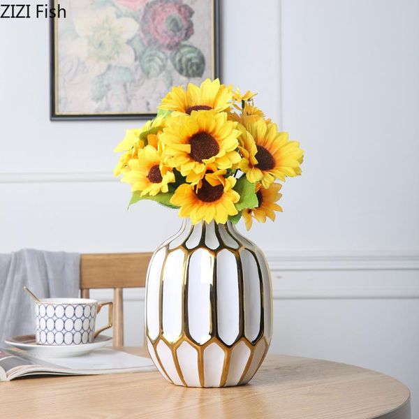 vases golden rim ceramic vase dining table artificial flower dried flowers inserter ornaments home
vases golden rim ceramic vase dining table artificial flower dried flowers inserter ornaments home