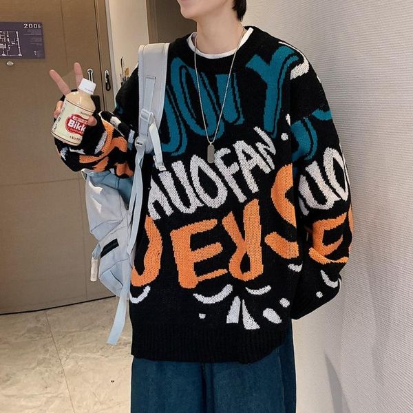 men's sweaters hip hop men 2021 character pattern fashion clothing casual clothes streetwear autumn winter, White;black
men's sweaters hip hop men 2021 character pattern fashion clothing casual clothes streetwear autumn winter, White;black