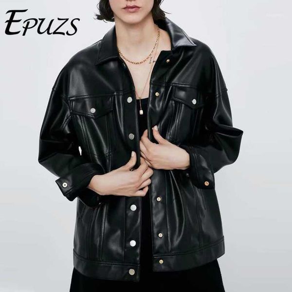 women's leather & faux fashion black jacket women winter biker streetwear punk motorcycle coat female korean outwear1
women's leather & faux fashion black jacket women winter biker streetwear punk motorcycle coat female korean outwear1