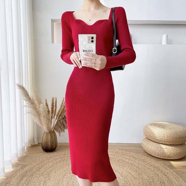 casual dresses autumn bottoming bag hip knitted dress real s clothes vintage french hepburn square neck slim winter length, Black;gray
casual dresses autumn bottoming bag hip knitted dress real s clothes vintage french hepburn square neck slim winter length, Black;gray