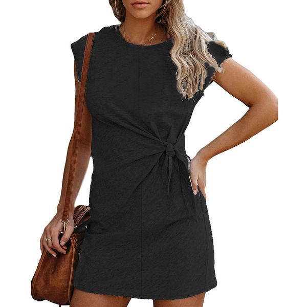 women's clothing around the neck tied down tight short dress ladies feminine spring streetwear 2021 thin, Black;gray
women's clothing around the neck tied down tight short dress ladies feminine spring streetwear 2021 thin, Black;gray
