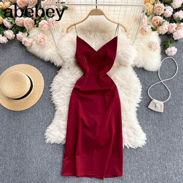 women satin strap dress summer v neck backless midi long off shoulder sleeveless french style 210512, Black;gray
women satin strap dress summer v neck backless midi long off shoulder sleeveless french style 210512, Black;gray