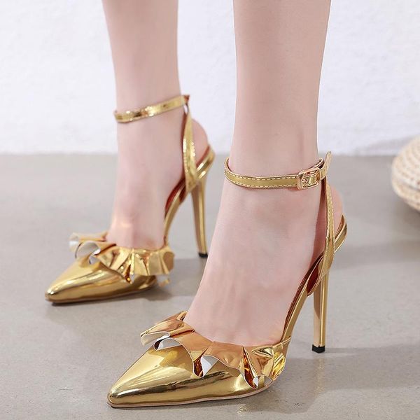 gold fashion women sandals pointed toe thin high heels shoes woman party nightclub pumps ankle strap stiletto dress, Black
gold fashion women sandals pointed toe thin high heels shoes woman party nightclub pumps ankle strap stiletto dress, Black