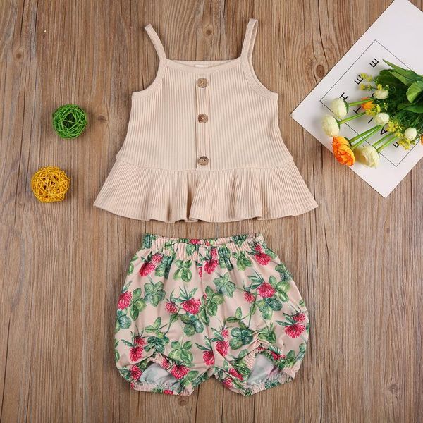 clothing sets baby & children's 0-24m born girls clothes set summer kids sleeveless vest + floral shorts outfits, White
clothing sets baby & children's 0-24m born girls clothes set summer kids sleeveless vest + floral shorts outfits, White