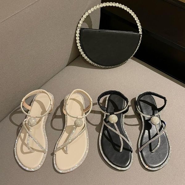 sandals outside low-heeled shoes with strap suit female beige 2021 women's soft black flat rhinestone comfort gla
sandals outside low-heeled shoes with strap suit female beige 2021 women's soft black flat rhinestone comfort gla