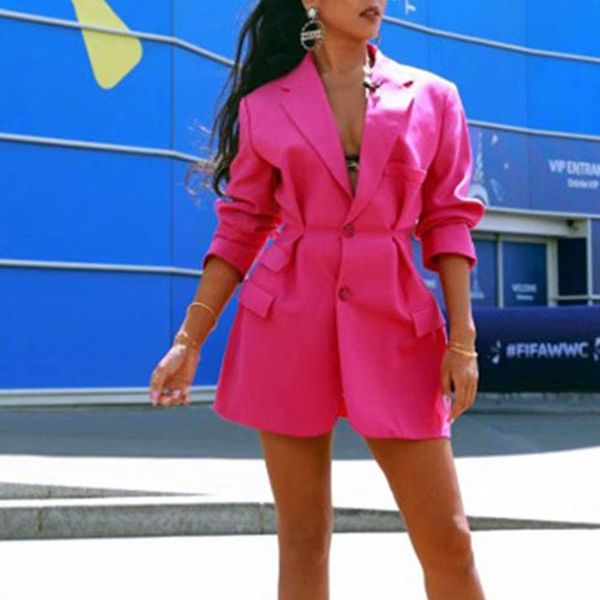 women's suits & blazers women summer fashion casual coats 2021 long sleeve solid slim notched female elegant street blazer outerwear cl, White;black
women's suits & blazers women summer fashion casual coats 2021 long sleeve solid slim notched female elegant street blazer outerwear cl, White;black
