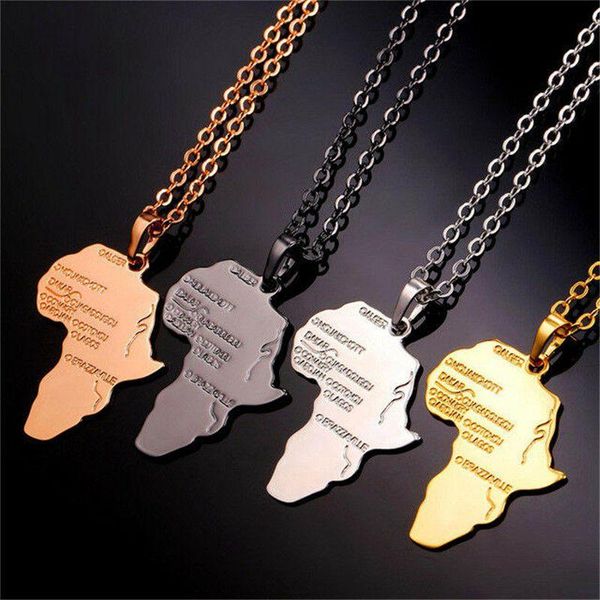 pendant necklaces punk cool africa map necklace stainless steel for women men jewelry gift, Silver
pendant necklaces punk cool africa map necklace stainless steel for women men jewelry gift, Silver