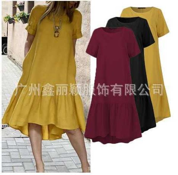 2020 cotton linen pleated round neck dress, White
2020 cotton linen pleated round neck dress, White