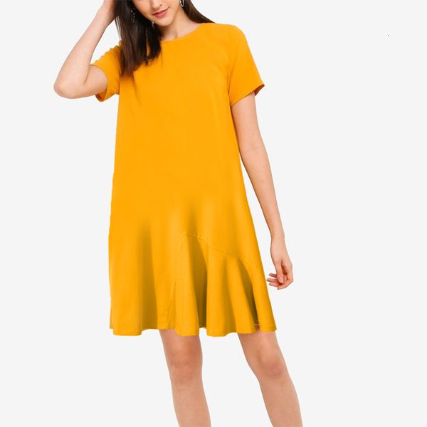 dress 95% female cotton in summer loose yellow o-neck short sleeve shreds dressed as mrs m30664, Black;gray
dress 95% female cotton in summer loose yellow o-neck short sleeve shreds dressed as mrs m30664, Black;gray