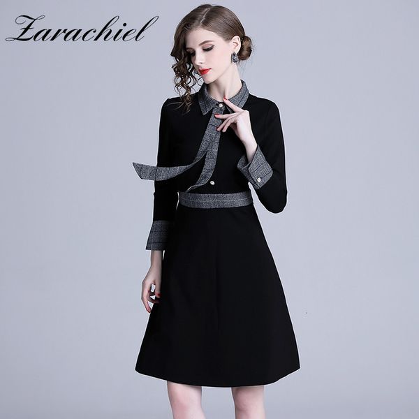 dresses spring arrival peter pan collar plaid patchwork women flare sleeve beading button ribbon a-line elegant es, Black;gray
dresses spring arrival peter pan collar plaid patchwork women flare sleeve beading button ribbon a-line elegant es, Black;gray