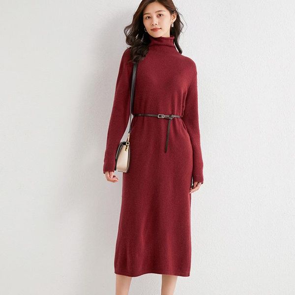 women dress longer 100% cashmere and wool knitted jumpers 2021 fashion winter turtleneck dresses female mid-calf pullovers casual, Black;gray
women dress longer 100% cashmere and wool knitted jumpers 2021 fashion winter turtleneck dresses female mid-calf pullovers casual, Black;gray