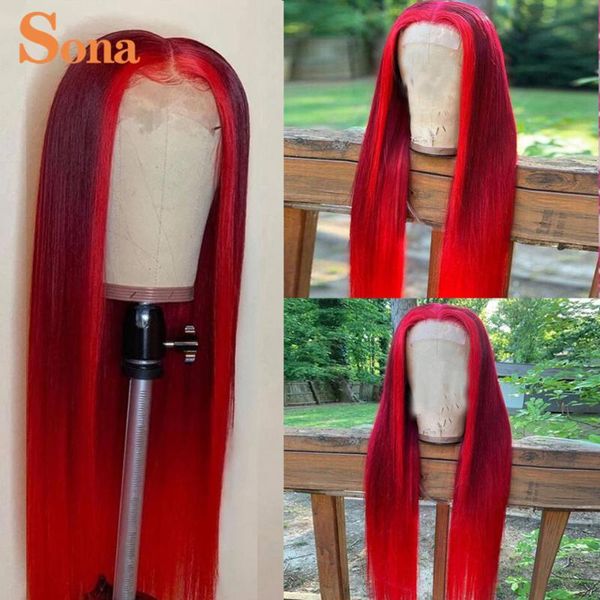 red lace front human hair wigs pre plucked brazilian remy colored highlight wig 180% hd transparent for women, Black;brown
red lace front human hair wigs pre plucked brazilian remy colored highlight wig 180% hd transparent for women, Black;brown