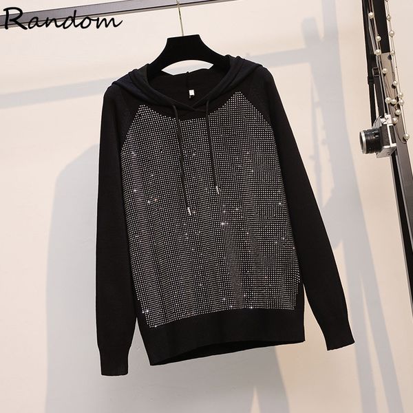 spring new korea fashion women long sleeve diamond bead pullovers all-matched casual hooded knit sweater ladies cloth plus size, White;black
spring new korea fashion women long sleeve diamond bead pullovers all-matched casual hooded knit sweater ladies cloth plus size, White;black