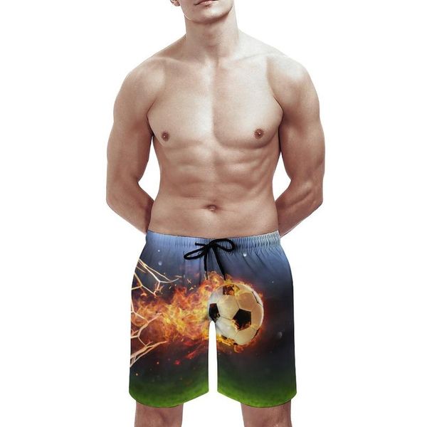 fiery soccer ball with net in flames print men's cool beach shorts summer swim trunks quick dry mesh lining board po, White;black
fiery soccer ball with net in flames print men's cool beach shorts summer swim trunks quick dry mesh lining board po, White;black