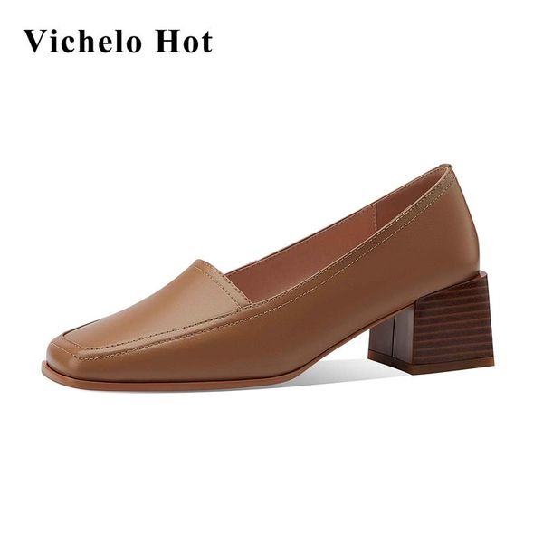 dress shoes vichelo arrival full grain leather high fashion model square toe heel office lady daily wear women pumps l07, Black
dress shoes vichelo arrival full grain leather high fashion model square toe heel office lady daily wear women pumps l07, Black