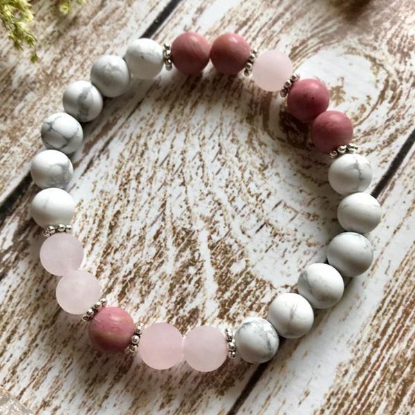 tennis matte stone beaded bracelet howlite rose q-uartz rhodonite healing crystals for women mala, Golden;silver
tennis matte stone beaded bracelet howlite rose q-uartz rhodonite healing crystals for women mala, Golden;silver