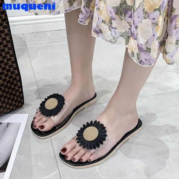 summer style transparent pvc jelly slippers outside wear women's fashion flowers sandal soft comfortable girl beach shoes, Black
summer style transparent pvc jelly slippers outside wear women's fashion flowers sandal soft comfortable girl beach shoes, Black