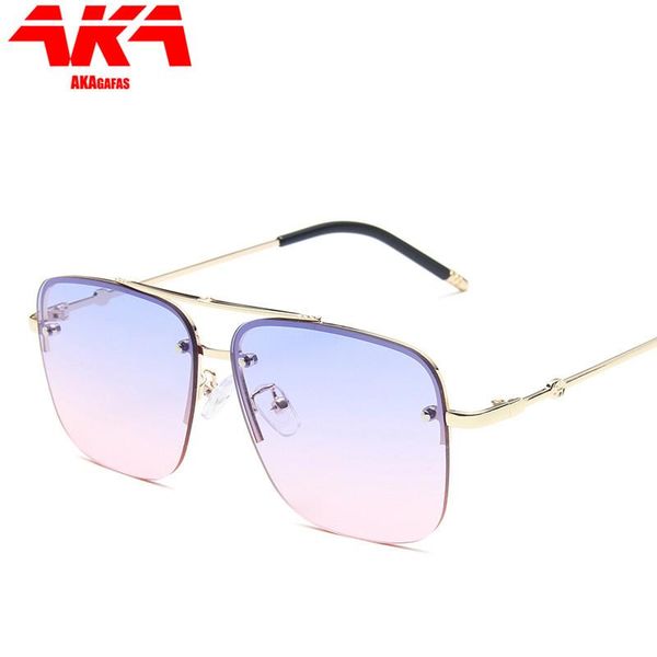 sunglasses akagafas square rimless men's and women's gradient brand designer big frame retro trend oculos feminino, White;black
sunglasses akagafas square rimless men's and women's gradient brand designer big frame retro trend oculos feminino, White;black