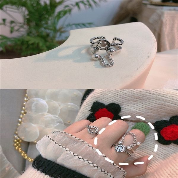 xgy women's personality band rings can be worn out smile face ringear fashion cold fashion south korea taiyin, Silver
xgy women's personality band rings can be worn out smile face ringear fashion cold fashion south korea taiyin, Silver