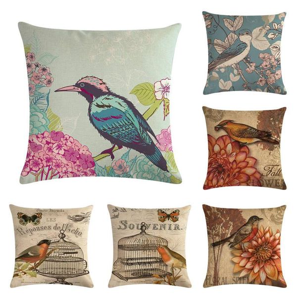 vintage flowers pillow cover bird cushion linen cotton throw cute home decor 45x45cm pillowcase cushion/decorative
vintage flowers pillow cover bird cushion linen cotton throw cute home decor 45x45cm pillowcase cushion/decorative