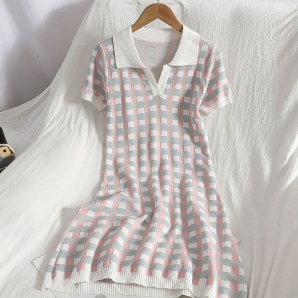 casual dresses sweet plaid summer knitted sweater women fashion short sleeve robe femme korean vintage party vestidos xw5m, Black;gray
casual dresses sweet plaid summer knitted sweater women fashion short sleeve robe femme korean vintage party vestidos xw5m, Black;gray