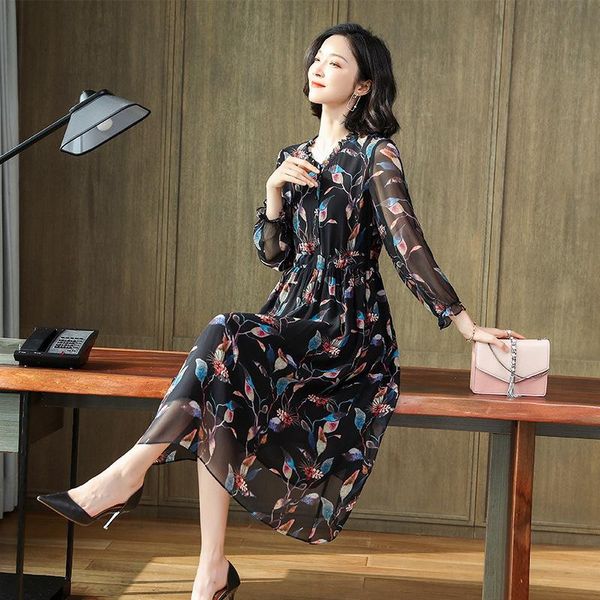 georgette silk dress long sleeve 2021 spring clothing 100% mulberry medium length casual dresses, Black;gray
georgette silk dress long sleeve 2021 spring clothing 100% mulberry medium length casual dresses, Black;gray