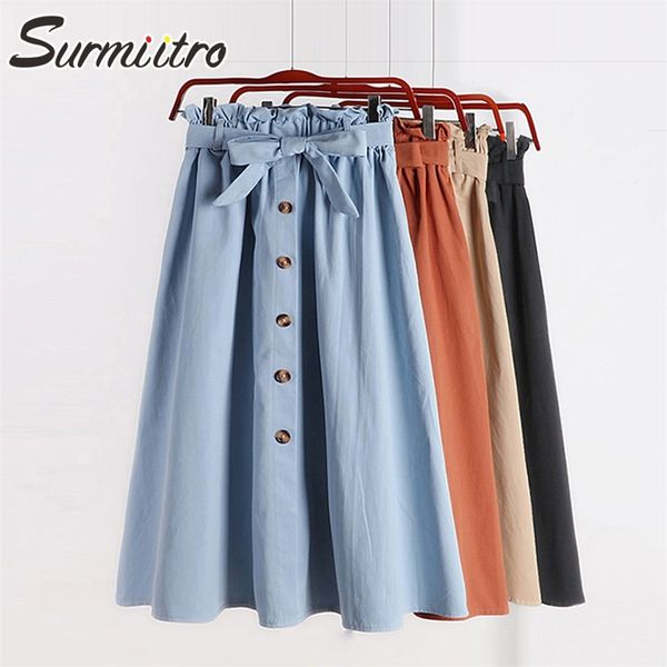 spring summer skirts womens midi knee length korean elegant button high waist female pleated school 210421, Black
spring summer skirts womens midi knee length korean elegant button high waist female pleated school 210421, Black