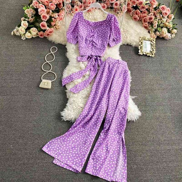 women's two piece pants summer v neck bow knot halter short print two-piece suit elegant split wide-leg pants women sets long, White
women's two piece pants summer v neck bow knot halter short print two-piece suit elegant split wide-leg pants women sets long, White