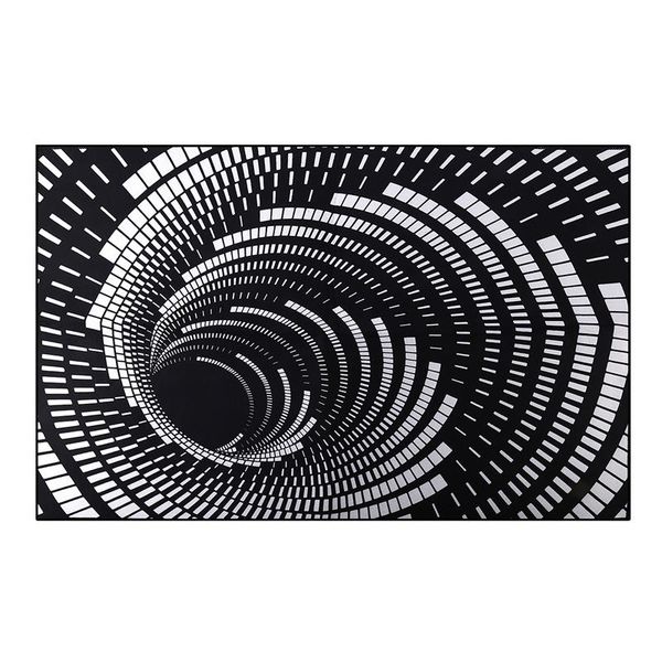 visual vortex carpet durable non-slip black and white checkered rug optical for living room dining kitchen carpets 
visual vortex carpet durable non-slip black and white checkered rug optical for living room dining kitchen carpets