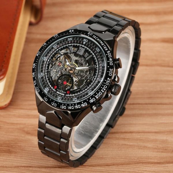 Watches Men Mechanical Skeleton Watch Fashion Casual Automatic Self-winding Clock Male Gold Stainless Steel Reloj Hombre Wristwatches, Slivery;brown
Watches Men Mechanical Skeleton Watch Fashion Casual Automatic Self-winding Clock Male Gold Stainless Steel Reloj Hombre Wristwatches, Slivery;brown