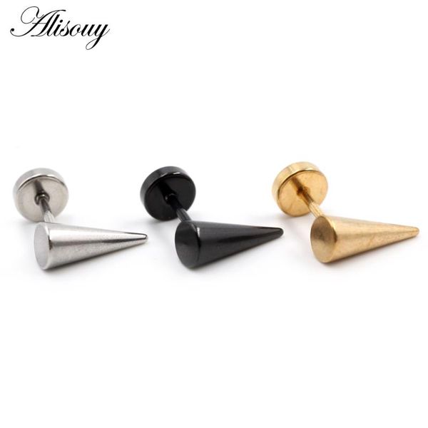 stud alisouy 2pcs studs punk stainless steel spike cone dumbbell barbell piercing men women screw ear earrings, Golden;silver
stud alisouy 2pcs studs punk stainless steel spike cone dumbbell barbell piercing men women screw ear earrings, Golden;silver