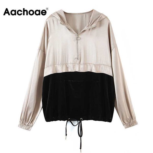 aachoae women patchwork hooded hoodies autumn spring batwing long sleeve loose velvet sweatshirt zipper fashion ladies y0820, Black
aachoae women patchwork hooded hoodies autumn spring batwing long sleeve loose velvet sweatshirt zipper fashion ladies y0820, Black