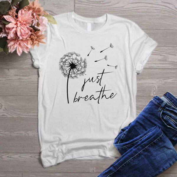 Just Breathe Dandelion Free Relax Happy Life Calm Peace White T-shirt S-6XL, White;black
Just Breathe Dandelion Free Relax Happy Life Calm Peace White T-shirt S-6XL, White;black